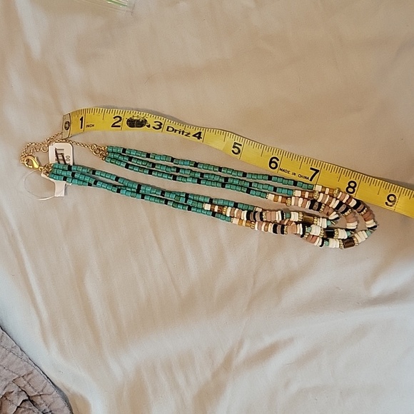 Free People West Coast Boho Layered beaded necklace NWT Western Coastal - Picture 8 of 10